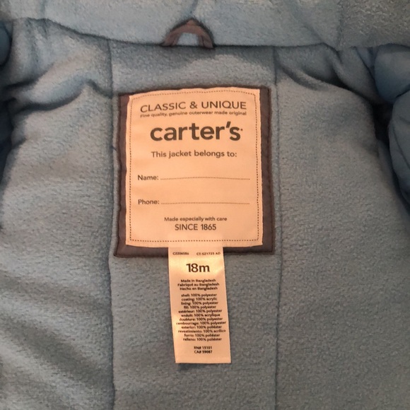 Carters snow set - winter coat and matching snow pants - Picture 2 of 4